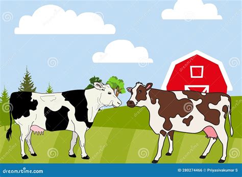 Cows At The Farm Farm House With Cows Printable And Online Usage 1