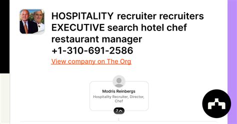 Hospitality Recruiter Recruiters Executive Search Hotel Chef Restaurant