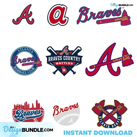 Atlanta Braves Logo Bundle File Svg, Sport Svg Instant Download ...