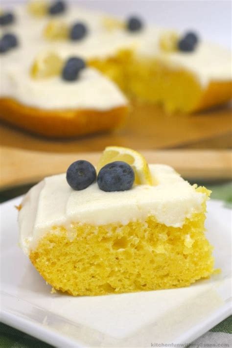 Homemade Lemon Sheet Cake Kitchen Fun With My 3 Sons