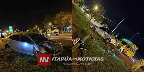 CONDUCTOR DERRIBÓ UNA COLUMNA DE LA ANDE EN TOMÁS R PEREIRA Itapúa