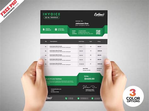 Invoice Template Psd Free