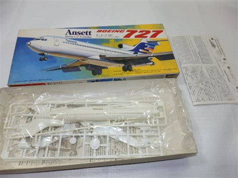 【やや傷や汚れあり】★ Hasegawa ハセガワ 1200 Ansett アンセット・オーストラリア航空 ボーイング 727 プラモデル