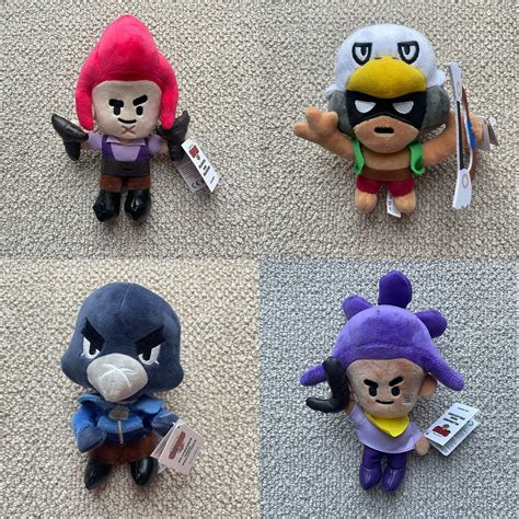 NWT SuperCell Brawl Stars Line Friends Plush Lot Of 4 Crow Colt Bo