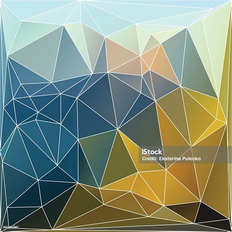 Ilustración De Polygonal Fondo De Mosaico Azul Ane Colores Amarillo Y Más Vectores Libres De