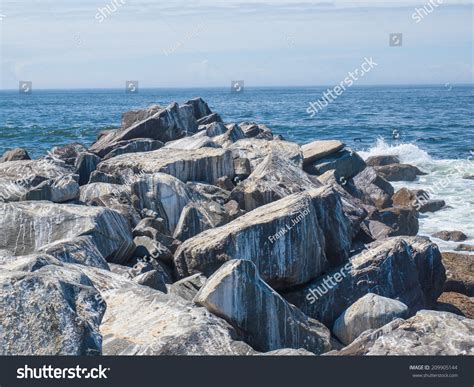 View Rock Jetty On Clear Sunny Stock Photo 209905144 Shutterstock