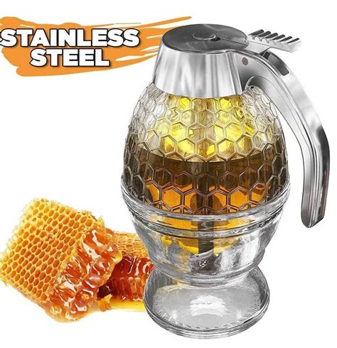 Squeeze Bottle Honey Jar Container Bee Drip Dispenser Kettle Storage