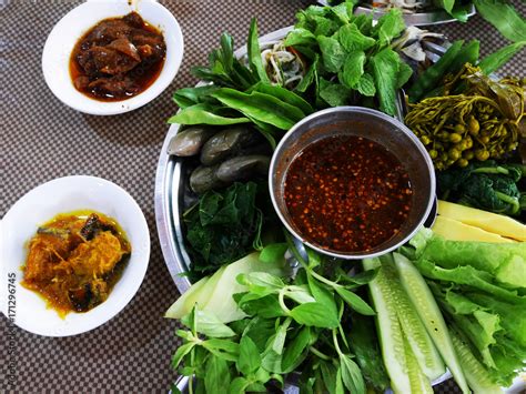 Myanmar traditional food and meal Stock Photo | Adobe Stock