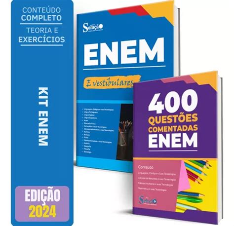 Kit Apostila Vestibular Enem Caderno De Questões Frete grátis