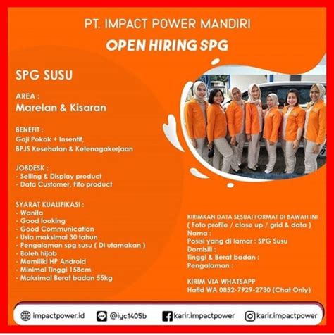 Lowongan Kerja Sma Smk Terbaru Di Pt Impact Power Mandiri Medan Juni