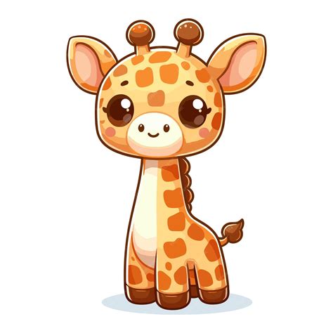 Premium Vector Cute Giraffe Vector With White Background