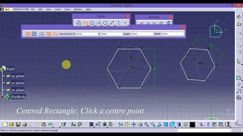 Catia V5 Tutorial Video 2 Profile Toolbar Part I Toolbar Tutorial Profile