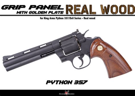 Real Wood Grip Panel For King Arms Python 357evil Gas Series Popular