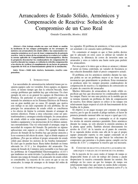 PDF Arrancadores de estado sólido armónicos y compensación de