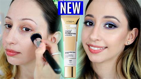 New Loreal Foundation Age Perfect Radiant Serum Wear Test Review