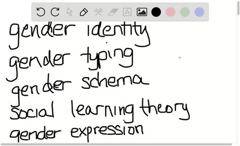 Solved Decide Which Term Applies To Each Of The Following Examples Choose From Gender Schema