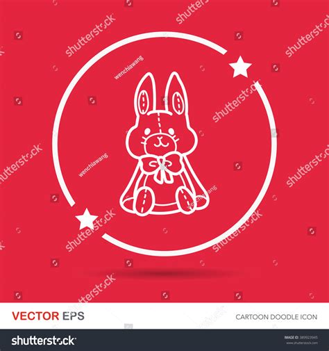 Baby Rabbit Doodle Stock Vector Royalty Free 389923945 Shutterstock