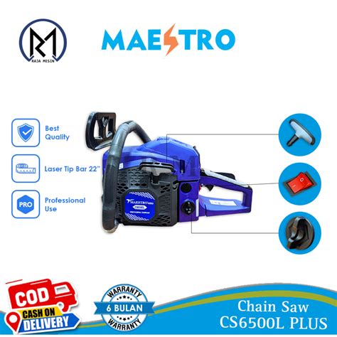 Jual Mesin Gergaji Chainsaw Maestro Plus CS6500L Chainsaw Sumura