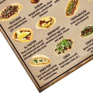 Amazon Emohat Vintage Retro Iron Tin Sign Types Of Tacos Knowledge