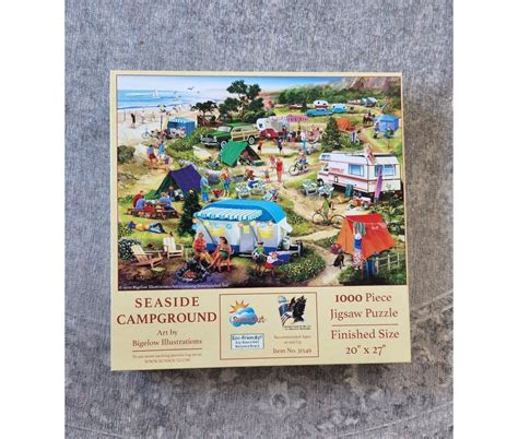 Seaside Campground Puzzle 1000 Pieces Etsy