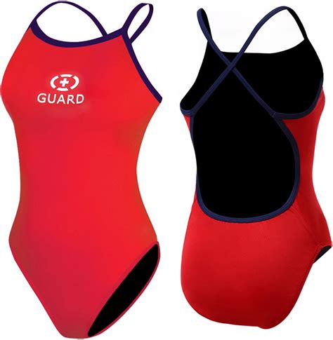 E107861 Adoretex Women Lifeguard Crossback Swimsuit