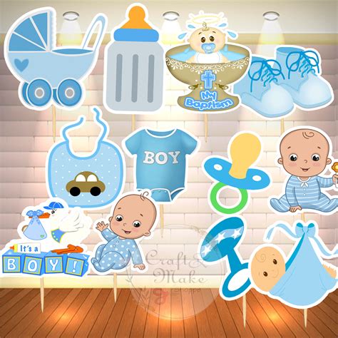 Christening Boy Cupcake Topper Pcs Lazada Ph