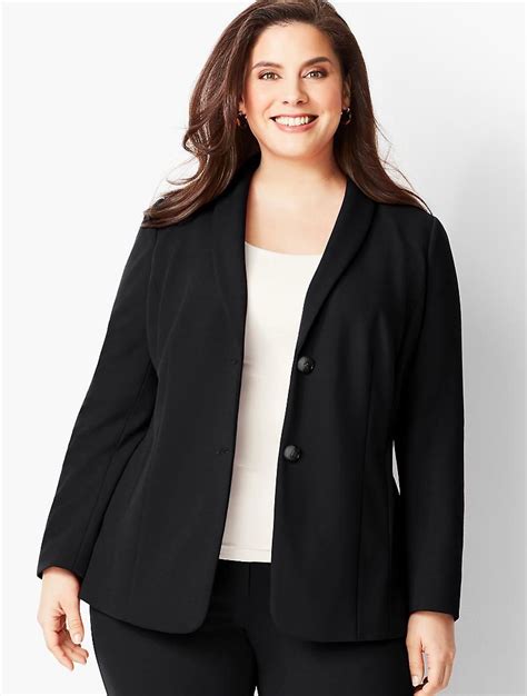 Italian Luxe Knit Two Button Blazer Talbots Knit Blazer Blazer Professional Outfits