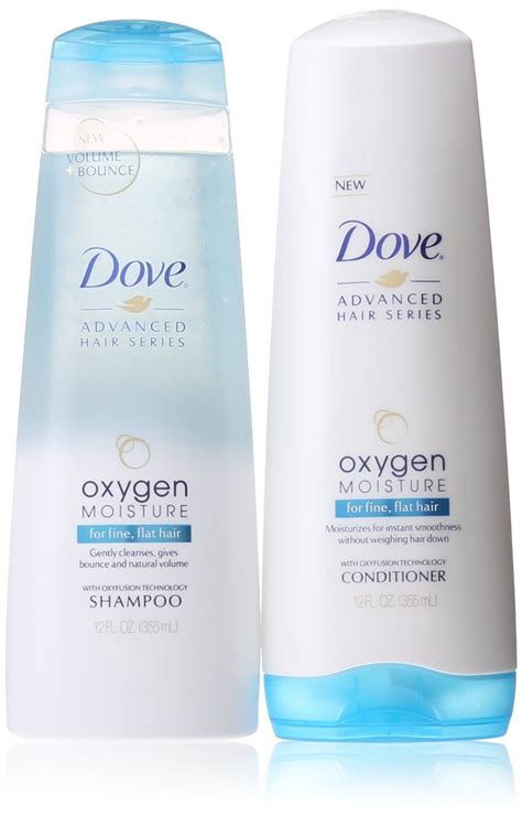 Dove Advanced Hair Series Oxygen Moisture 12 Oz Shampoo And 12 Oz Conditioner For Fine Flat