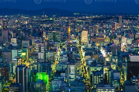 Night view of Nagoya with Nagoya tower in Aichi, Japan 2985916 Stock ...