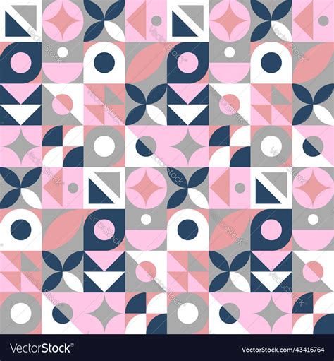 Abstract Geometric Seamless Pattern Neo Geo Style Vector Image