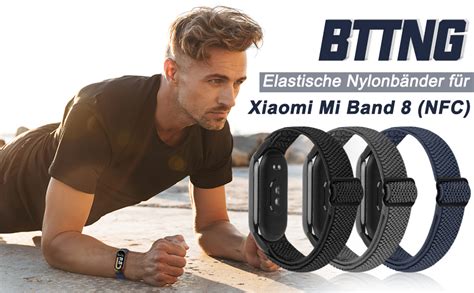 Bttng Elastische Nylon Armband Kompatibel Mit Xiaomi Mi Band