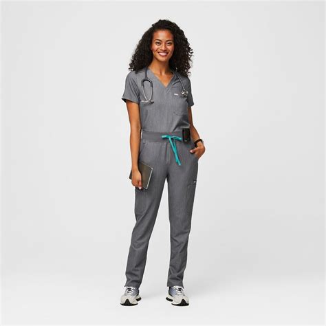 Womens High Waisted Yola Skinny Scrub Pants™ Graphite · Figs