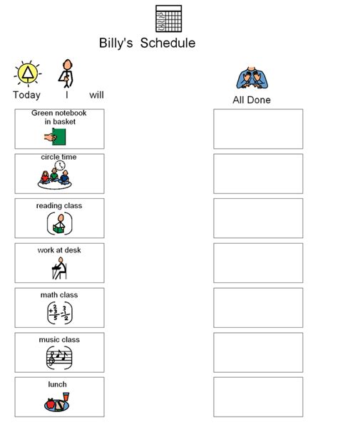 Visual Schedules - FASD Toolkit