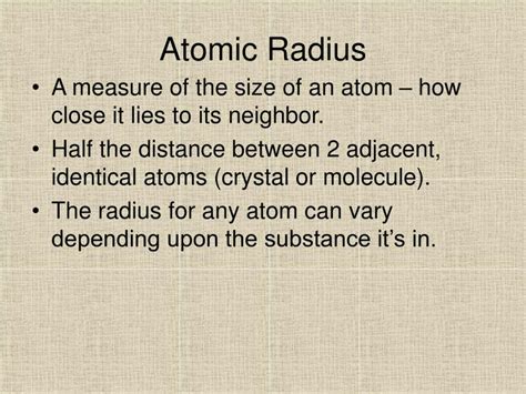 SOLUTION: Atomic radius and shielding effect - Studypool