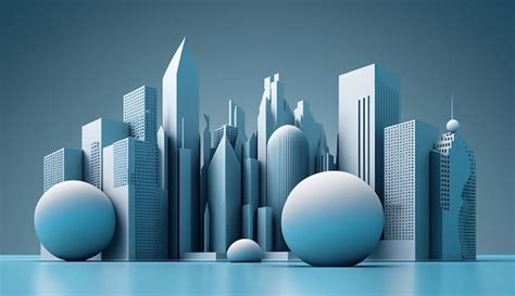 Premium AI Image | A cityscape with a city in the background