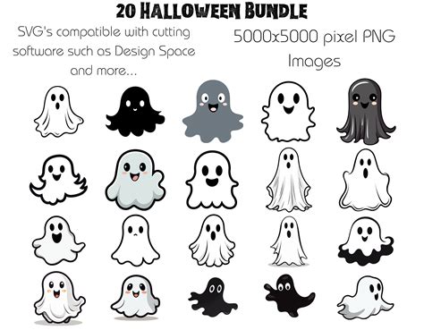 Ghost Svg Bundle Ghost Svg Ghost Clipart Ghost Svg Cut Files For