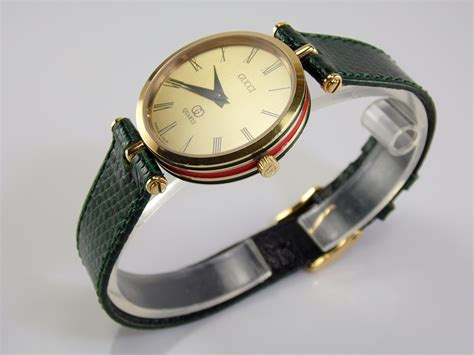 Rare Vintage Red Green And Gold Authentic Gucci 2000m Mens Womens Unisex Stack Luxury Designer