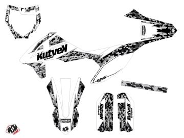 kit déco motocross ktm predator blanc série Kutvek