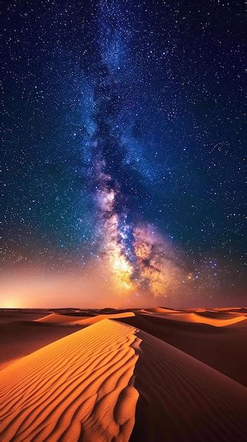 Premium Photo Amazing Milky Way Over The Sand Dunes Of Sahara Desert