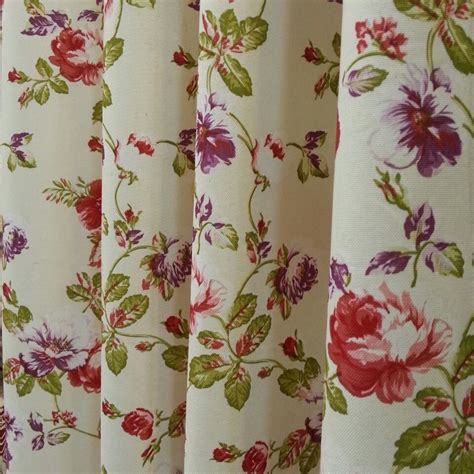 Floral pattern Curtain Fabric Curtain Patterns, Made To Measure ...