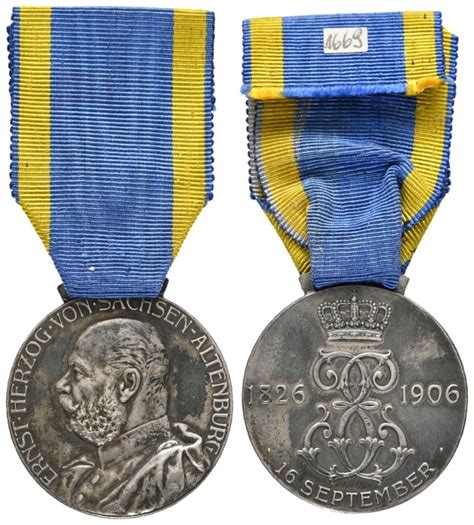 Herzog Ernst Medaille Modell Mit Portrait Herzog Ernsts I