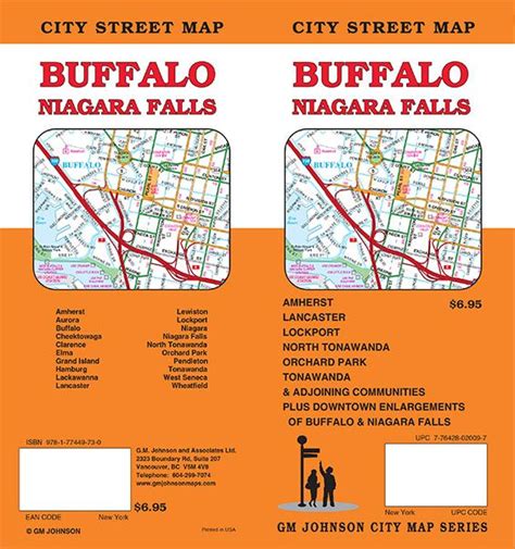 Buffalo / Niagara Falls, New York Street Map - GM Johnson Maps