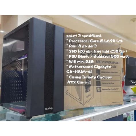 Jual Pc Cpu Komputer Rakitan Core I Dan I Shopee Indonesia