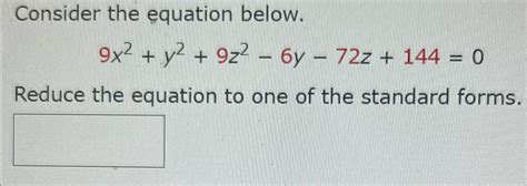 Solved Consider The Equation Chegg