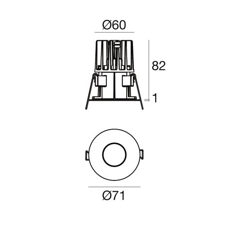 Downlights Vos R EVO 77560A45 Linea Light Group