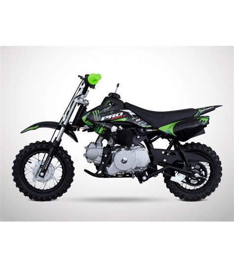 Moto Essence Enfant Cc Noir Vert Probike Automatique Kiddi Quad