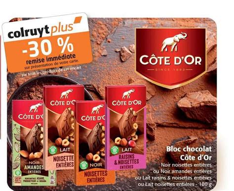 Promo Bloc Chocolat Côte D or chez Colruyt iCatalogue fr