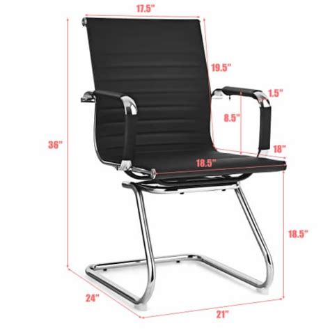 Costway Set Of 4 Office Chairs Waiting Room Chairs For Reception