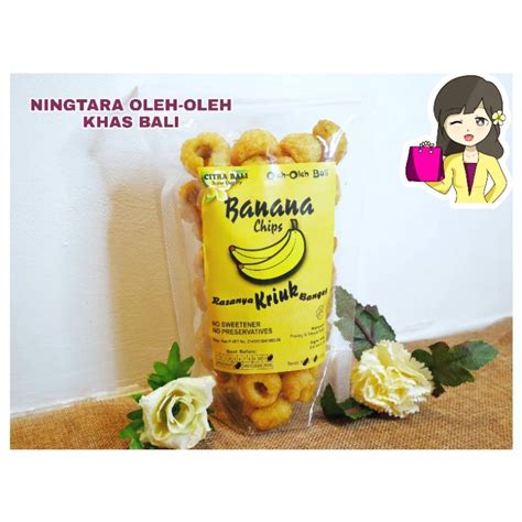 Jual BANANA CHIPS RAMBAK PISANG CITRA BALI 200 GR Shopee Indonesia