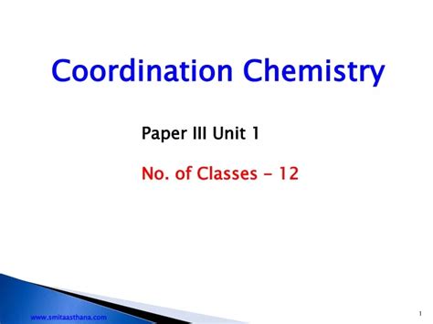 PPT - Coordination Chemistry PowerPoint Presentation, free download ...